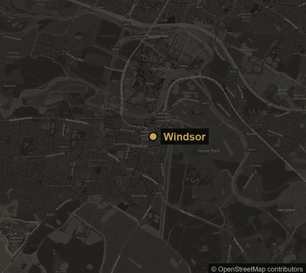 Map of Windsor and nearby